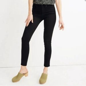 Madewell 9" High-Rise Skinny Crop Black Denim Jeans 🌴